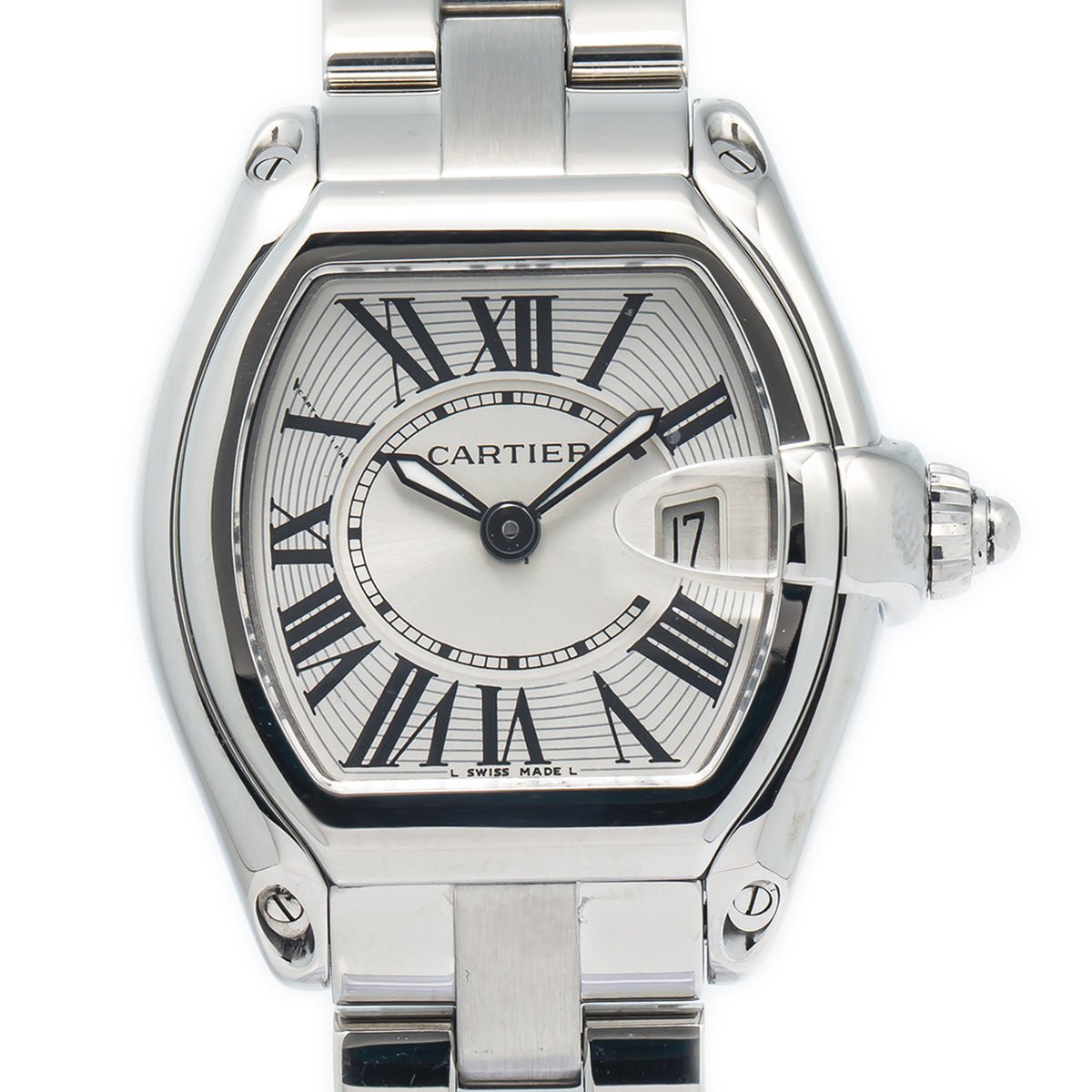 Cartier Roadster 2675 W62016V3 Stainless Steel Ladies Quartz Watch 31mm