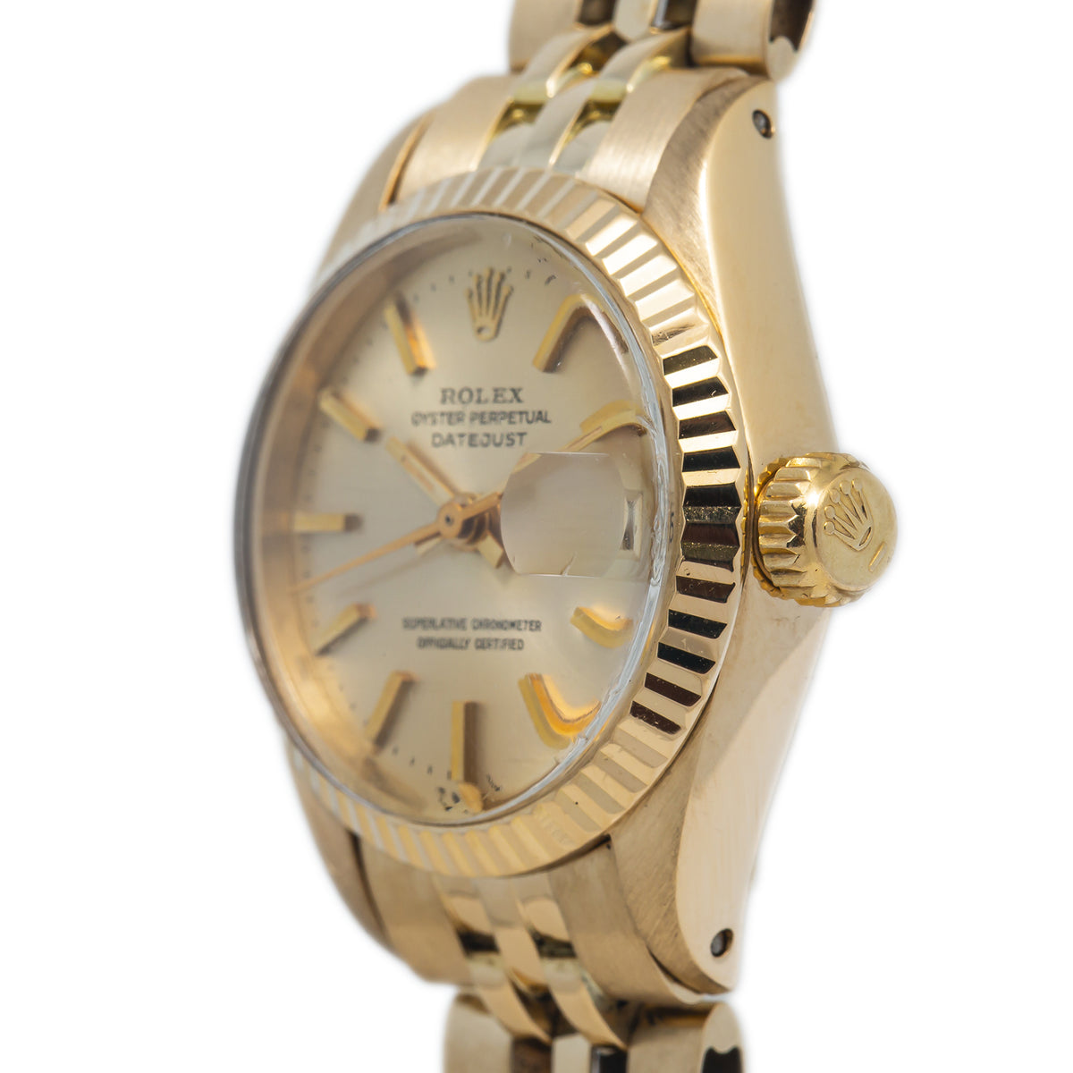 Rolex Date-Just 6917 18k Yellow Gold Jubilee Champagne Dial Ladies Watch 26mm