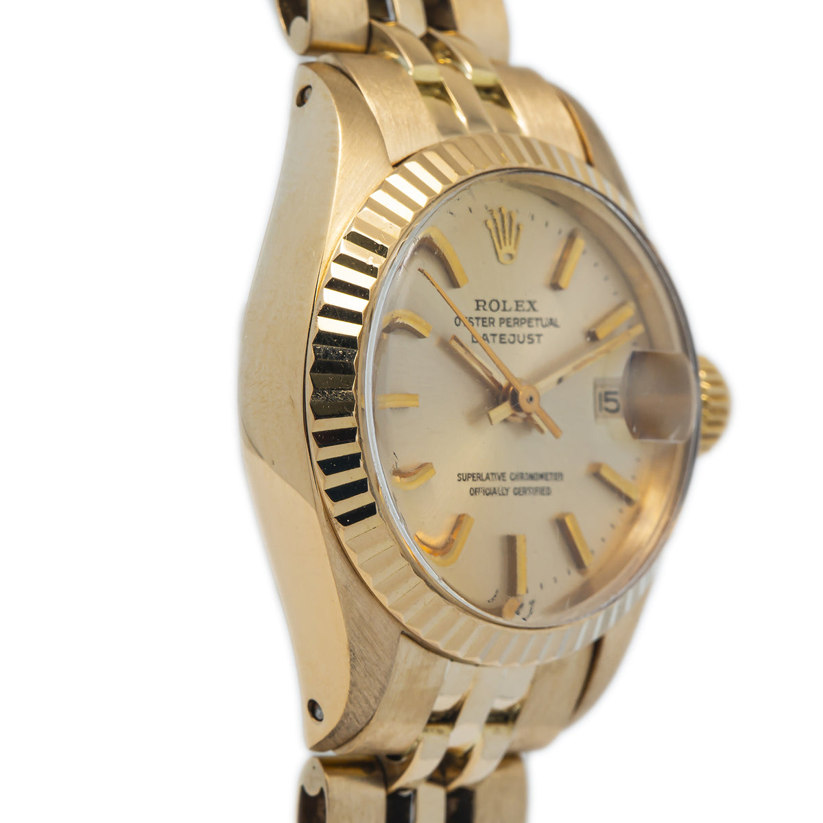 Rolex Date-Just 6917 18k Yellow Gold Jubilee Champagne Dial Ladies Watch 26mm