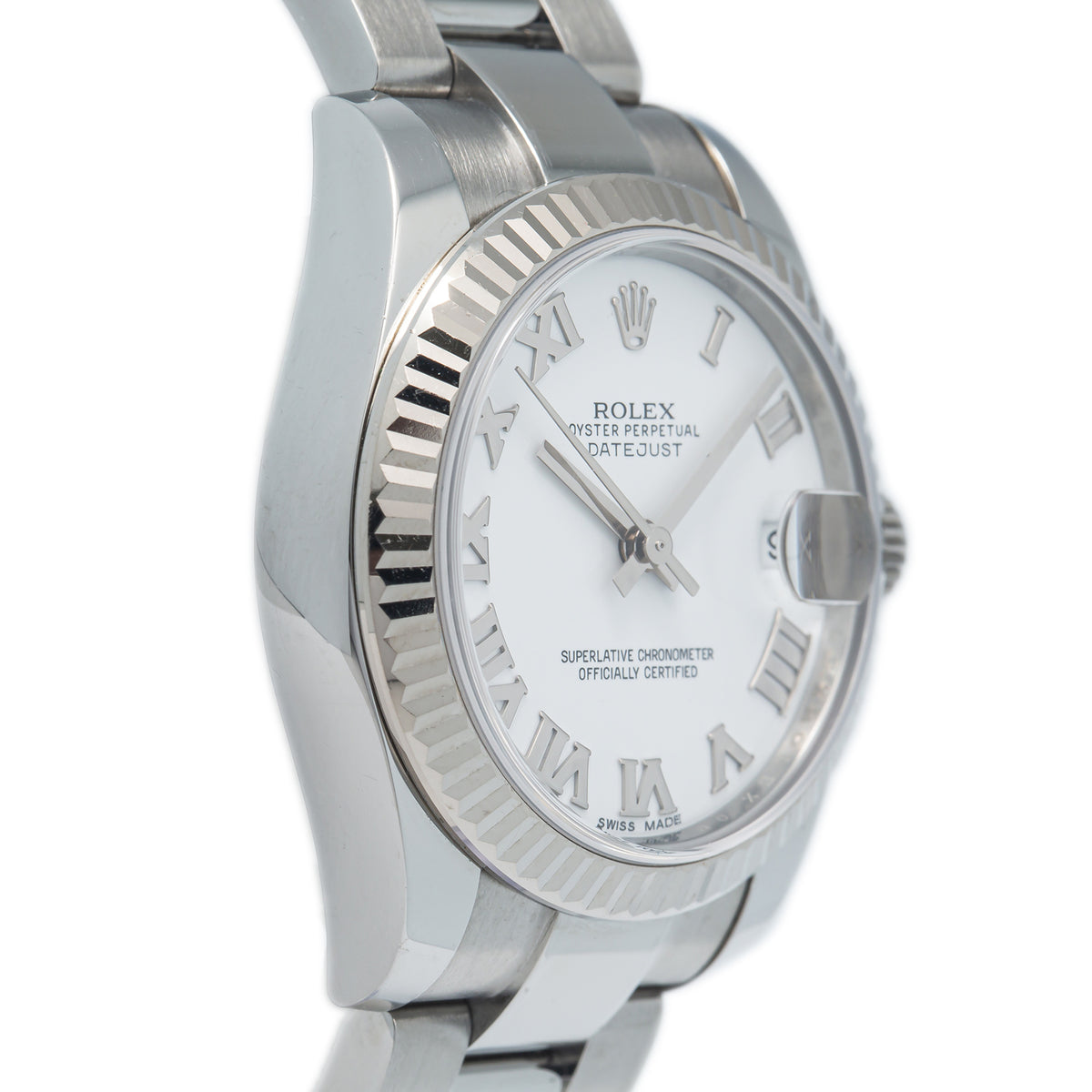 Rolex Datejust 178274 Oyster 2015 White Dial Midsize Watch 31mm With Paper