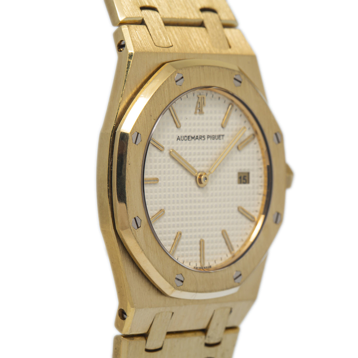 Audemars Piguet Royal Oak 56175BA 18k Yellow Gold Cream Dial Quartz Watch 33mm