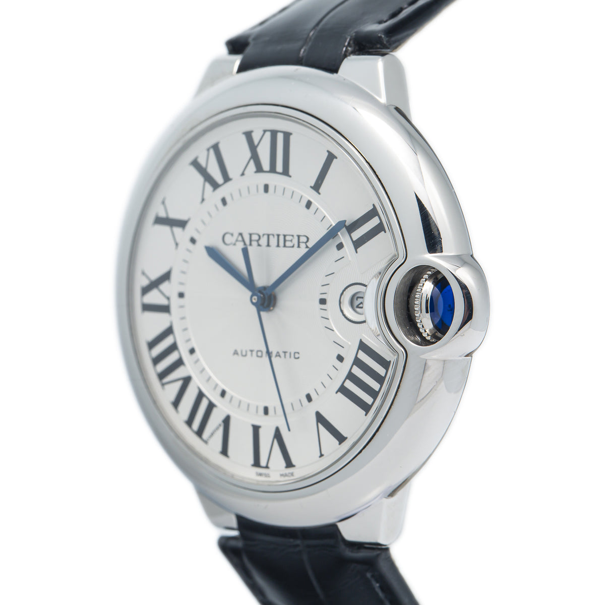 Cartier Ballon Bleu WSBB0026 3765 NEW Steel Silver Dial Automatic Watch 42mm