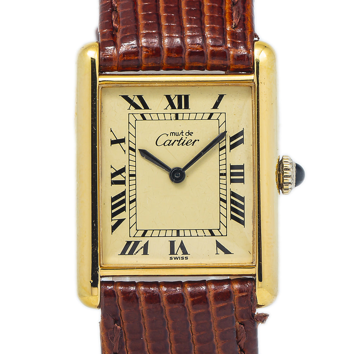 Cartier Tank Louis Unisex Hand Winding Cream Dial Yellow Gold Plated 23mm Watch