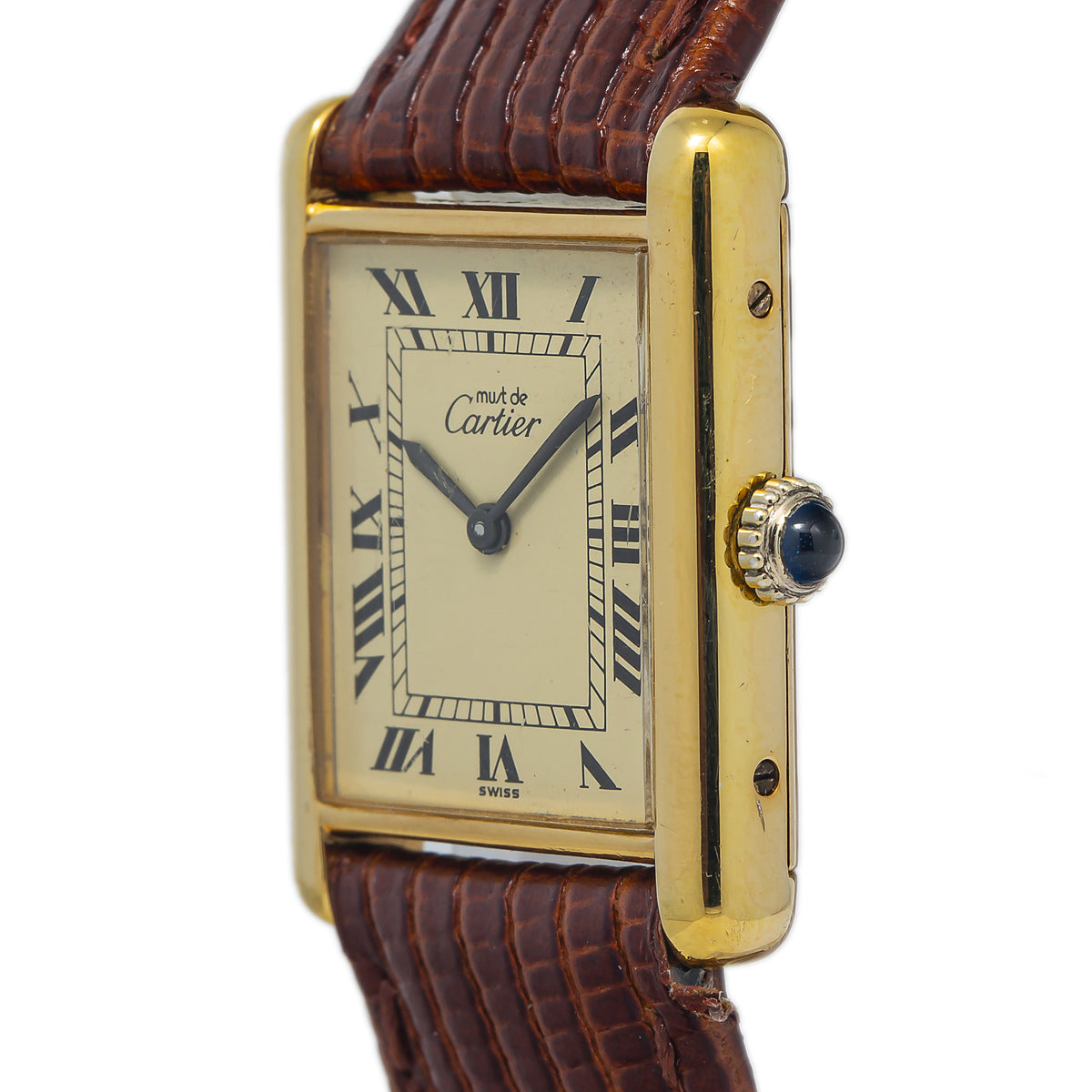 Cartier Tank Louis Unisex Hand Winding Cream Dial Yellow Gold Plated 23mm Watch