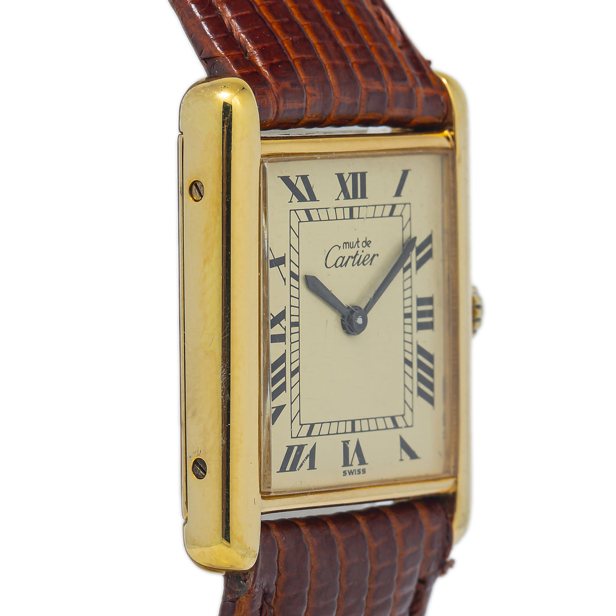 Cartier Tank Louis Unisex Hand Winding Cream Dial Yellow Gold Plated 23mm Watch