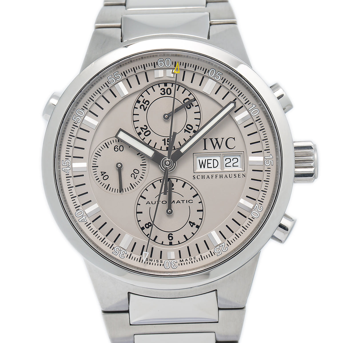 IWC Schaffhausen Split Second IW371508 Stainless Steel Grey Dial Men Watch 43mm