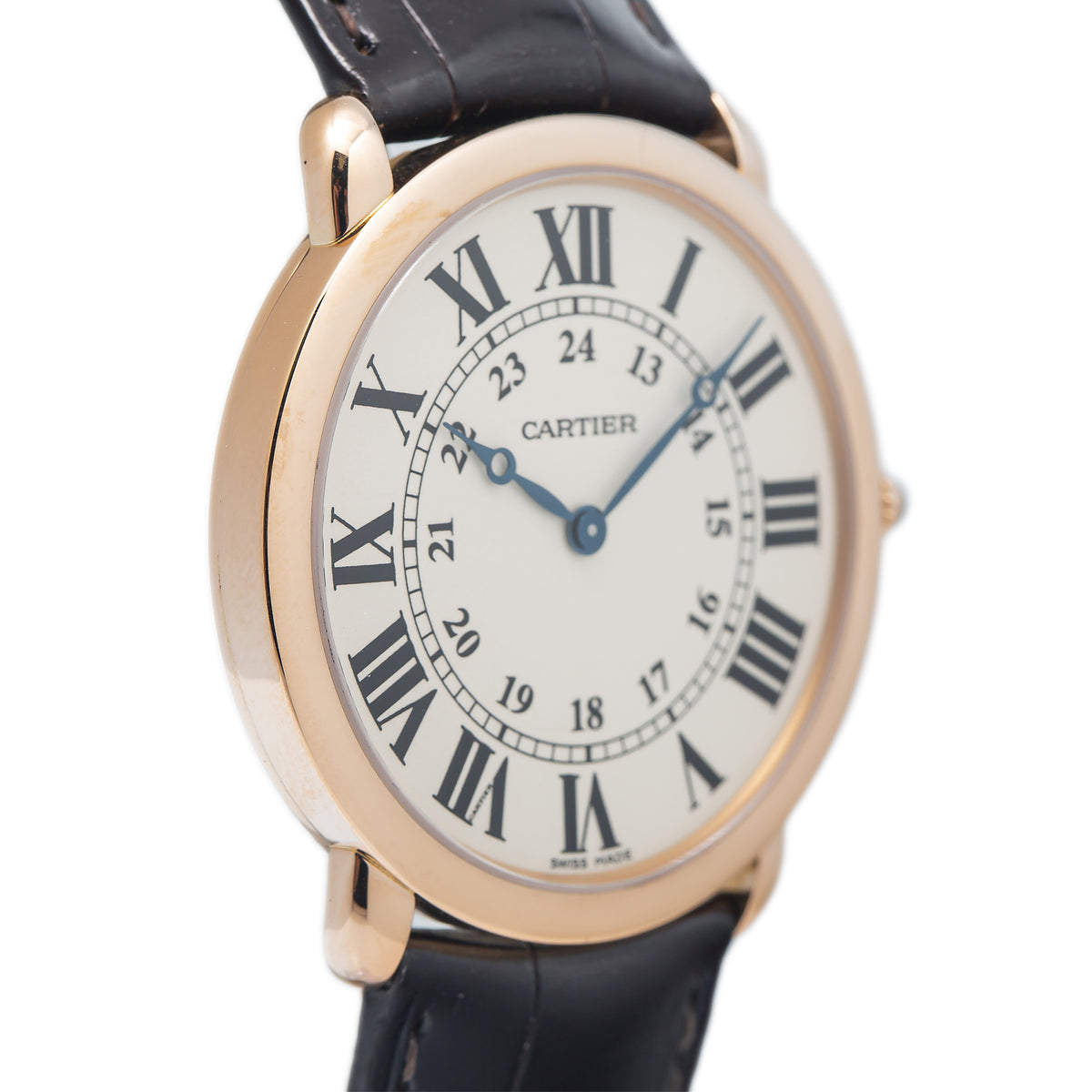 Cartier Ronde Louis 2889 W6800251 18k Rose Gold Cream Dial Watch 36mm