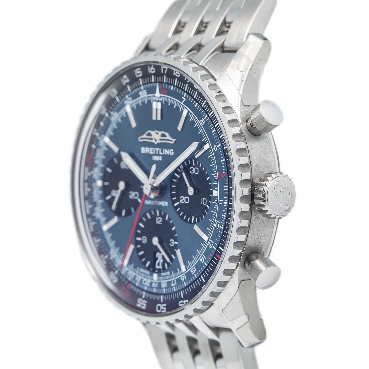 Breitling Navitimer Chronograph AB0139 Stainless Steel Blue Dial Men Watch 41mm