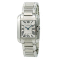 Cartier Tank Anglasise 3485 W5310022 Ladies Quartz Watch Silver Dial SS 23x30mm