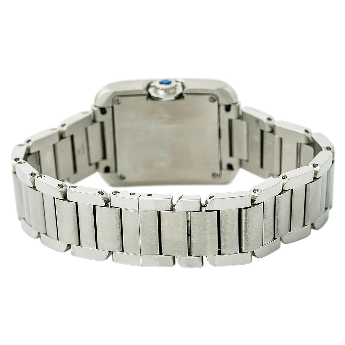 Cartier Tank Anglasise 3485 W5310022 Ladies Quartz Watch Silver Dial SS 23x30mm