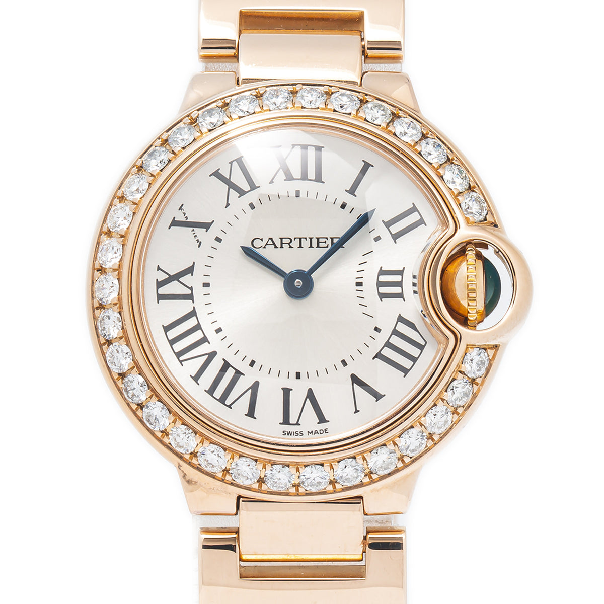 Cartier Ballon Bleu 3007 WJBB0015 Factory Diamond Bezel Quartz Ladies Watch 28mm