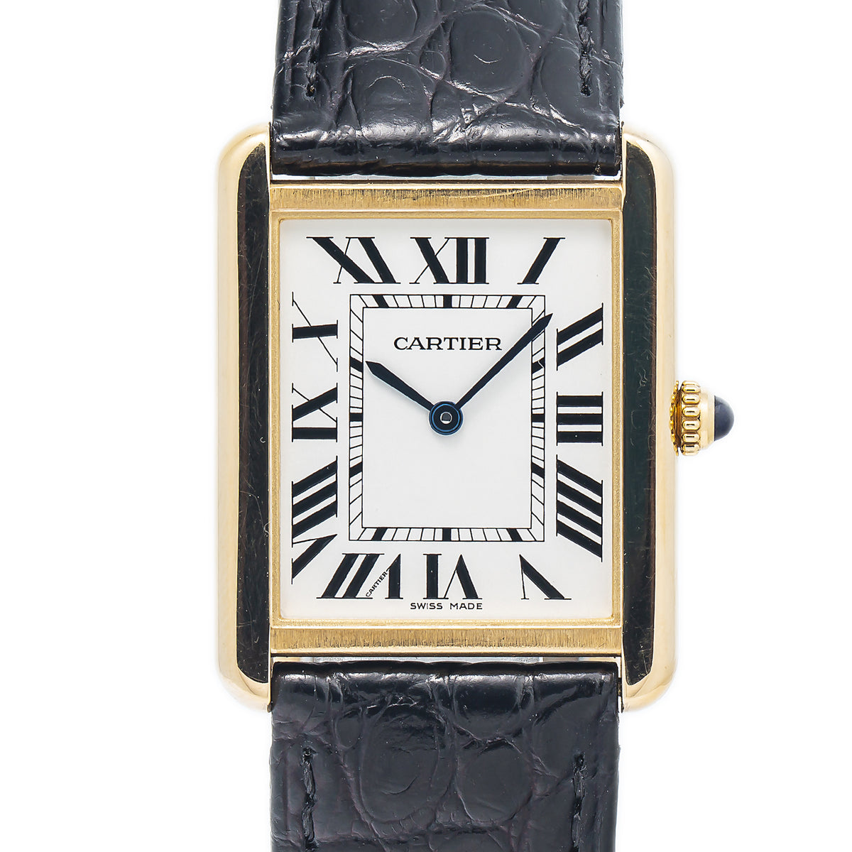 Cartier Tank Solo 3167 W1018855 18k YG Cream Dial Quartz Unisex Watch 28mm