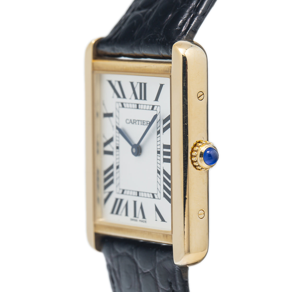 Cartier Tank Solo 3167 W1018855 18k YG Cream Dial Quartz Unisex Watch 28mm