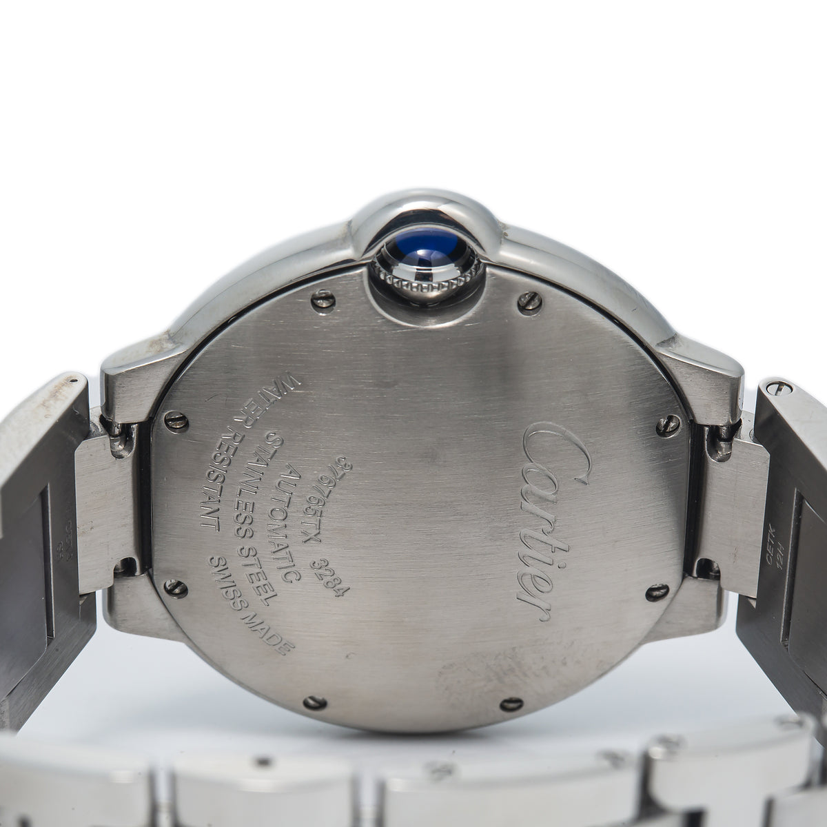 Cartier Ballon Bleu 3284 WE902075 SS Silver Dial Factory Diamond Lady Watch 38mm