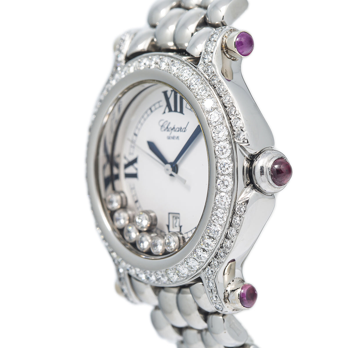 Chopard Happy Sport 27/8236-23 Floating Diamond Stainless Quartz Lady Watch 32mm