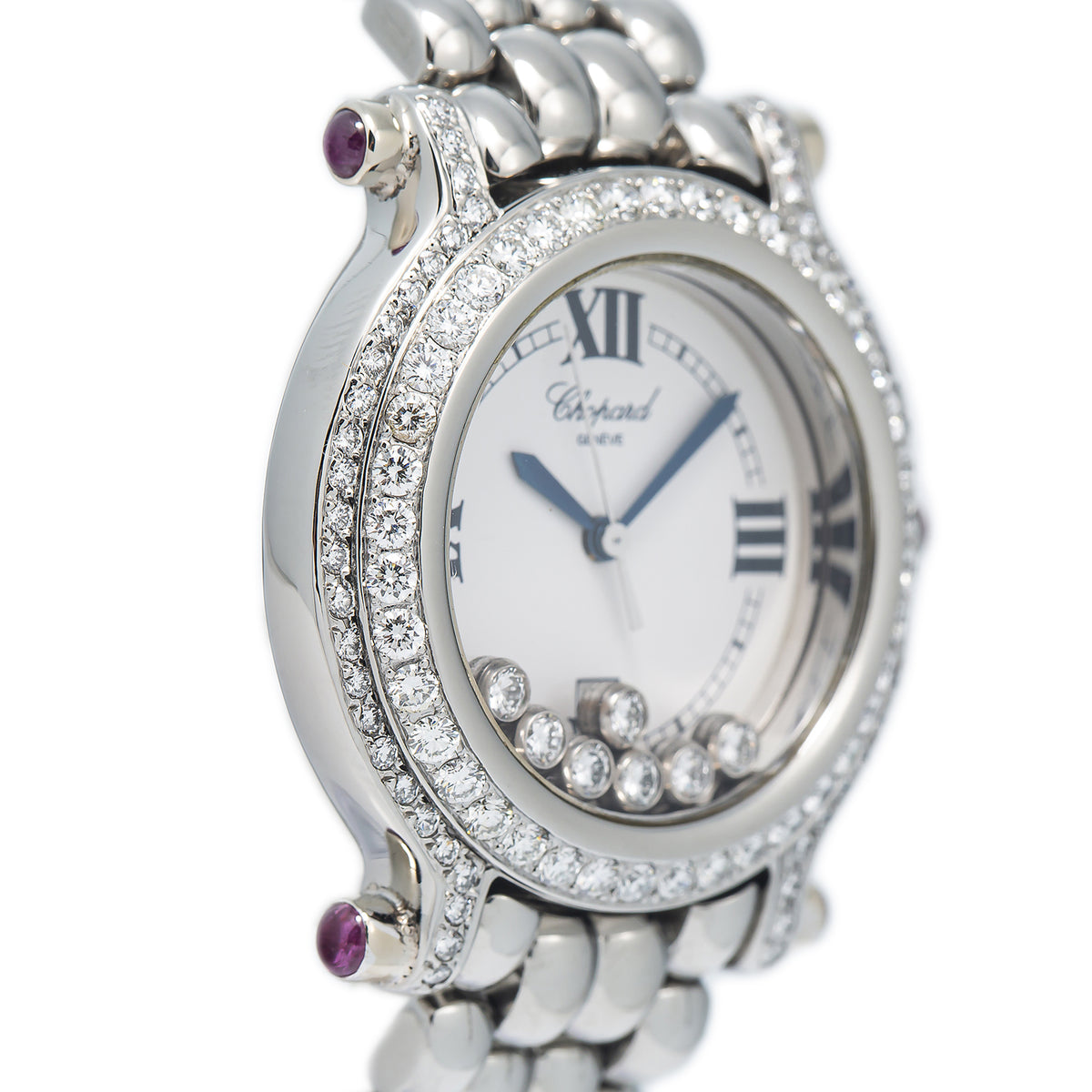 Chopard Happy Sport 27/8236-23 Floating Diamond Stainless Quartz Lady Watch 32mm