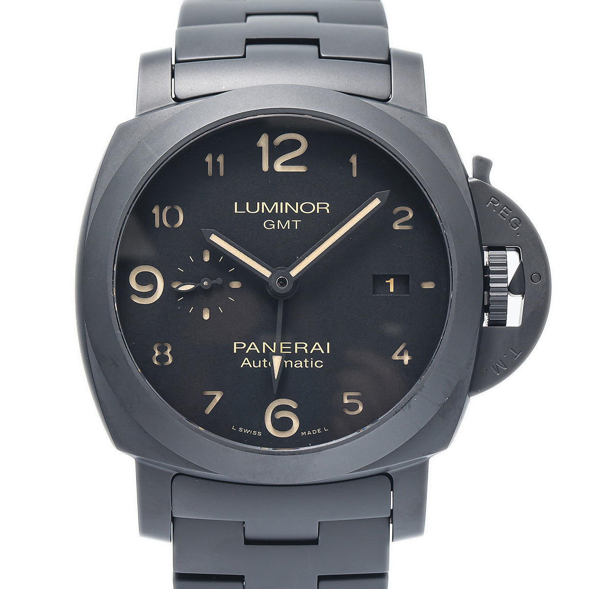 Panerai Tuttonero Luminor GMT PAM01438 MINT Ceramica Men's Watch 44mm