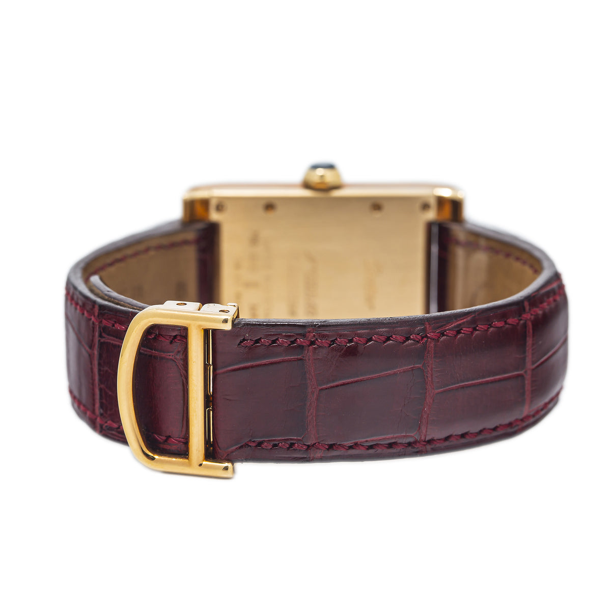 Cartier Tank A Vis Paris 2484D MINT Unpolished 18k Manual Winding Watch 27x39mm