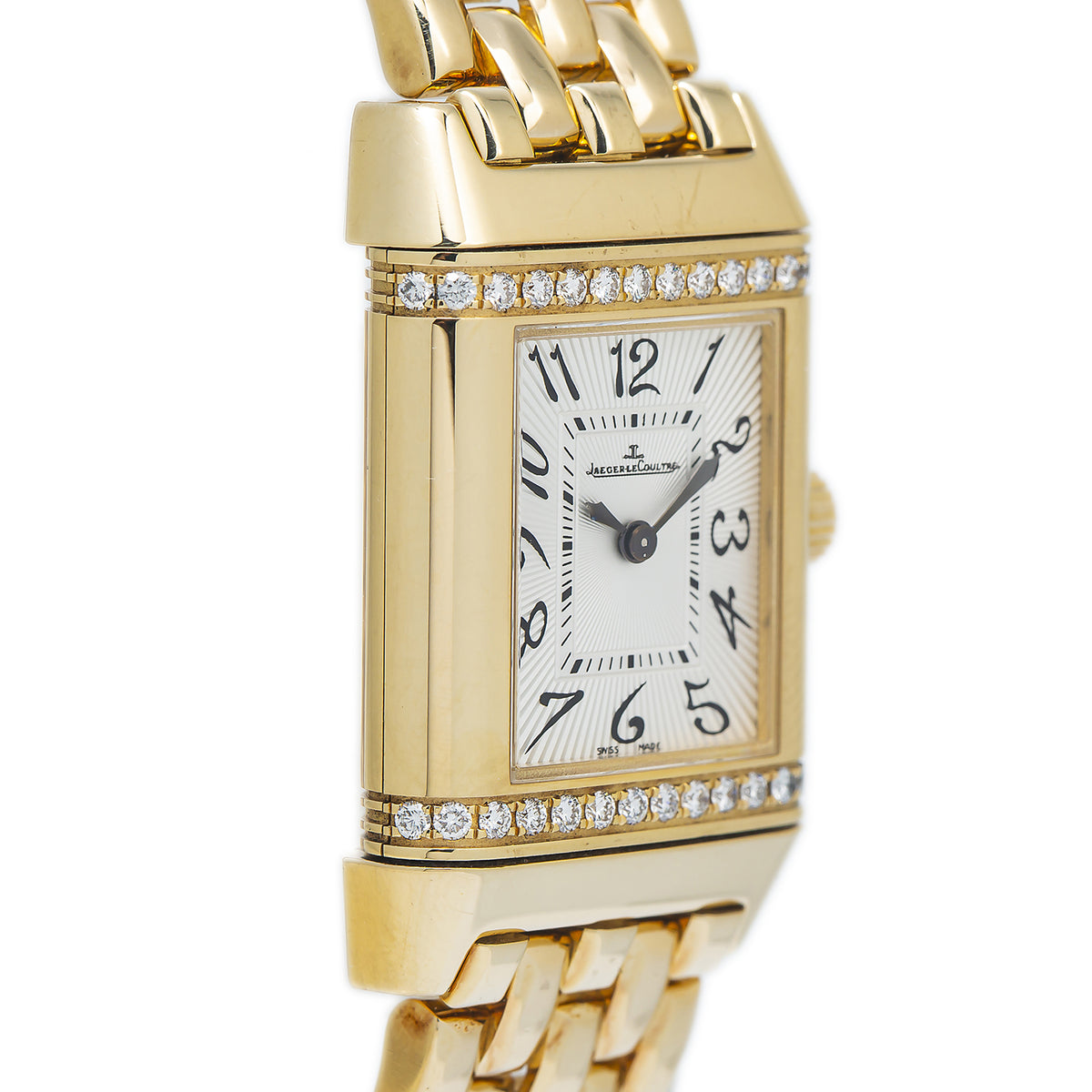 Jaeger-LeCoultre Reverso 265.1.08 18k Factory Diamond Quartz Ladies Watch 21mm