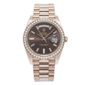 Rolex DayDate 228345RBR 2019 Complete MINT Rose Chocolate Factory Dia Watch 40mm