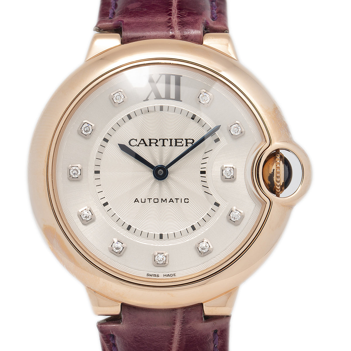 Cartier Ballon Bleu 3003 WJBB0010 18k Rose Gold Factory Diamond Dial Ladies 36mm