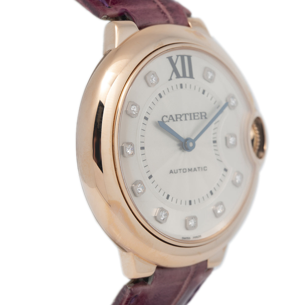 Cartier Ballon Bleu 3003 WJBB0010 18k Rose Gold Factory Diamond Dial Ladies 36mm