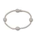 18k White Gold 4.7ct GVS1 Diamond Eye Tennis Bracelet 13.6grams