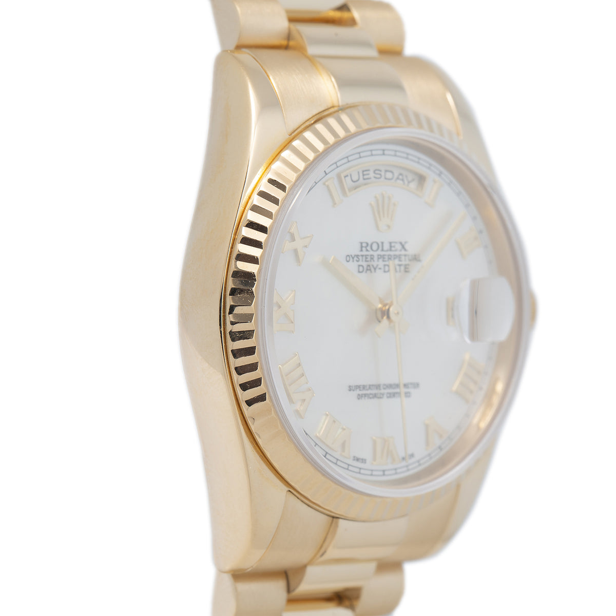 Rolex Day-Date 118238 18k Yellow Gold President MOP Automatic Men's Watch 36mm