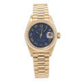 Rolex Datejust 69178 18K YG President Azurite Stone Blue Dial Ladies Watch 26mm
