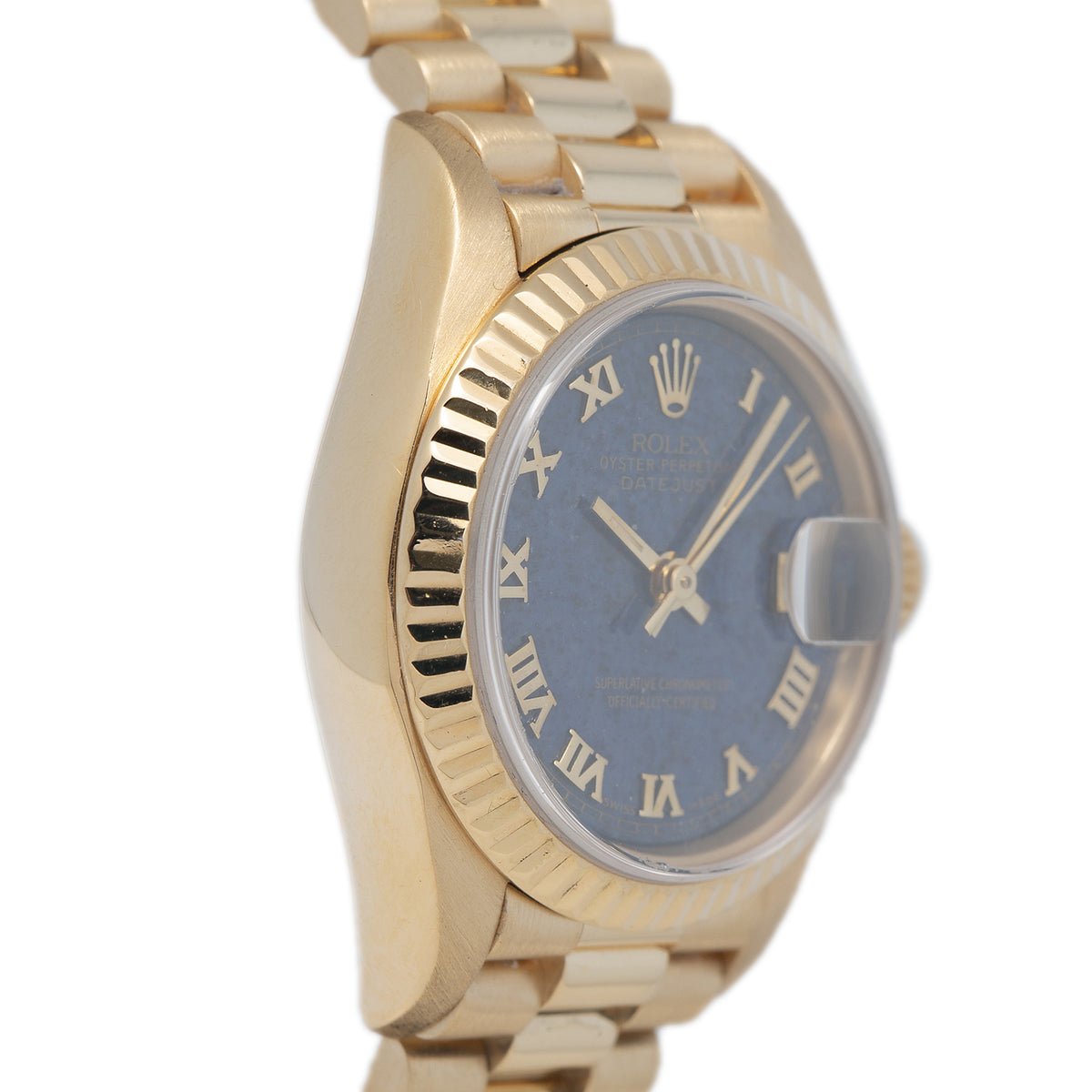 Rolex Datejust 69178 18K YG President Blue Lapis Lazuli Dial Ladies Watch 26mm