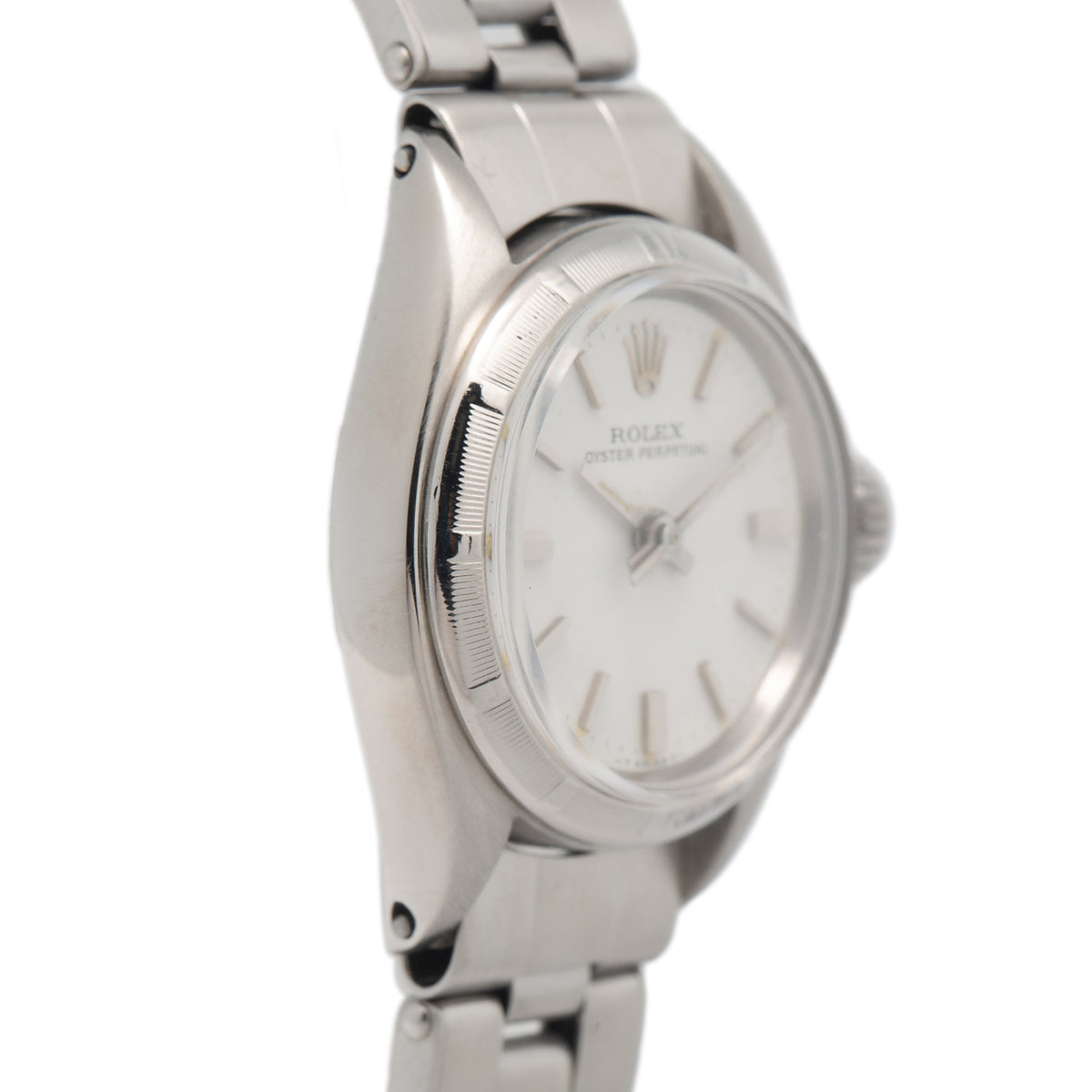 Rolex 6623 Oyster Perpetual SS Automatic White Index Dial Ladie's Watch 24mm