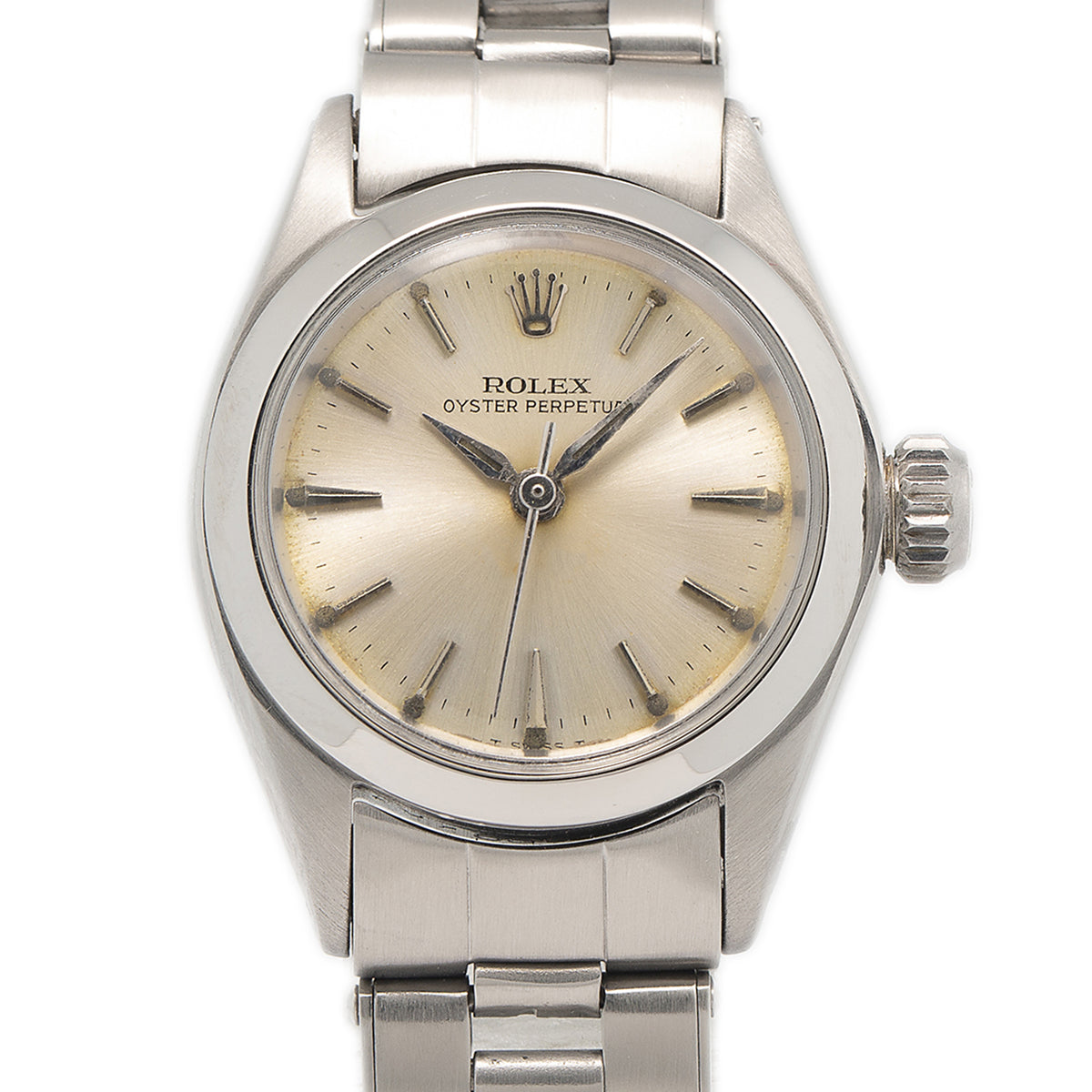 Rolex Oyster Perpetual 6618 Stainless Oyster Silver Dial Ladies Watch 24mm