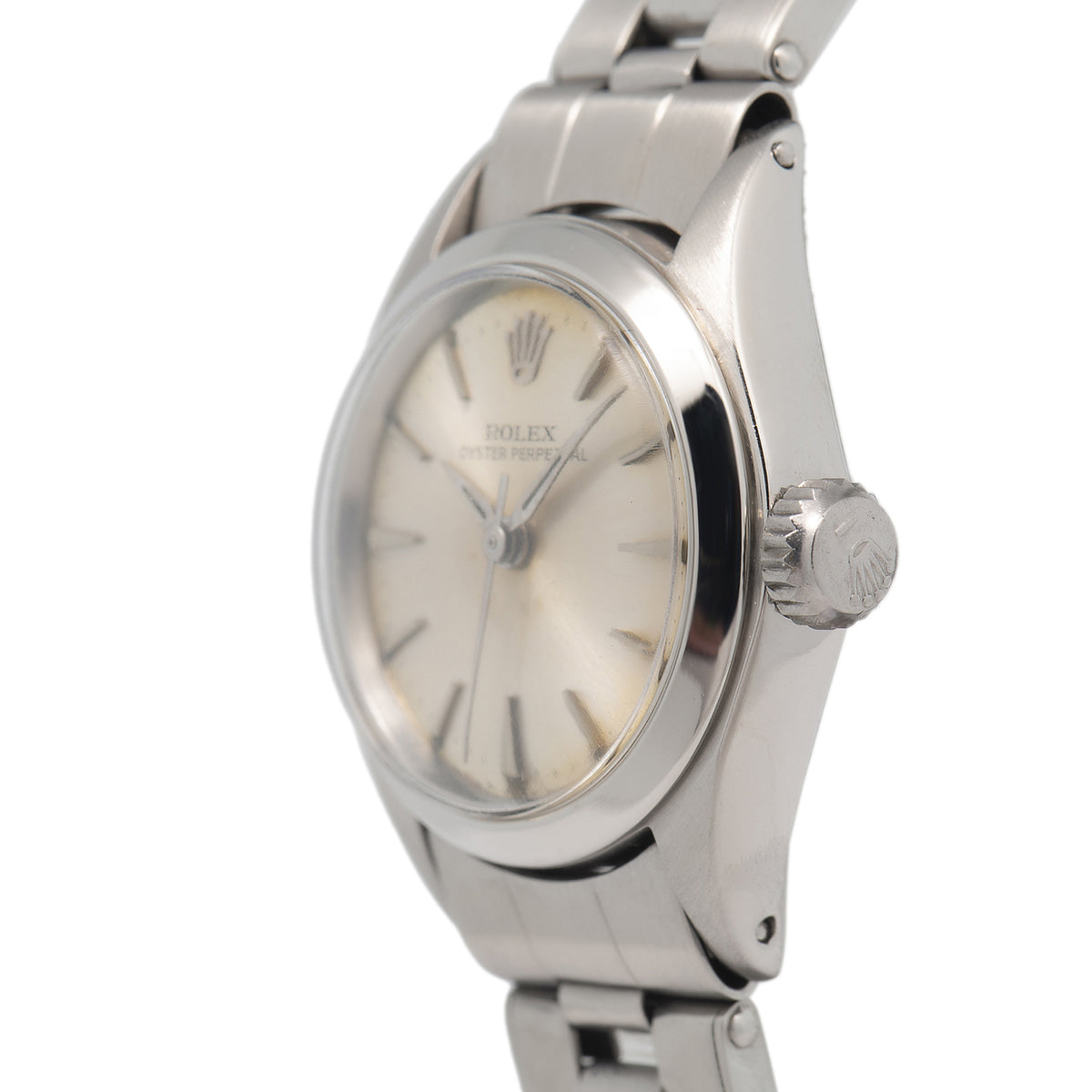 Rolex Oyster Perpetual 6618 Stainless Oyster Silver Dial Ladies Watch 24mm