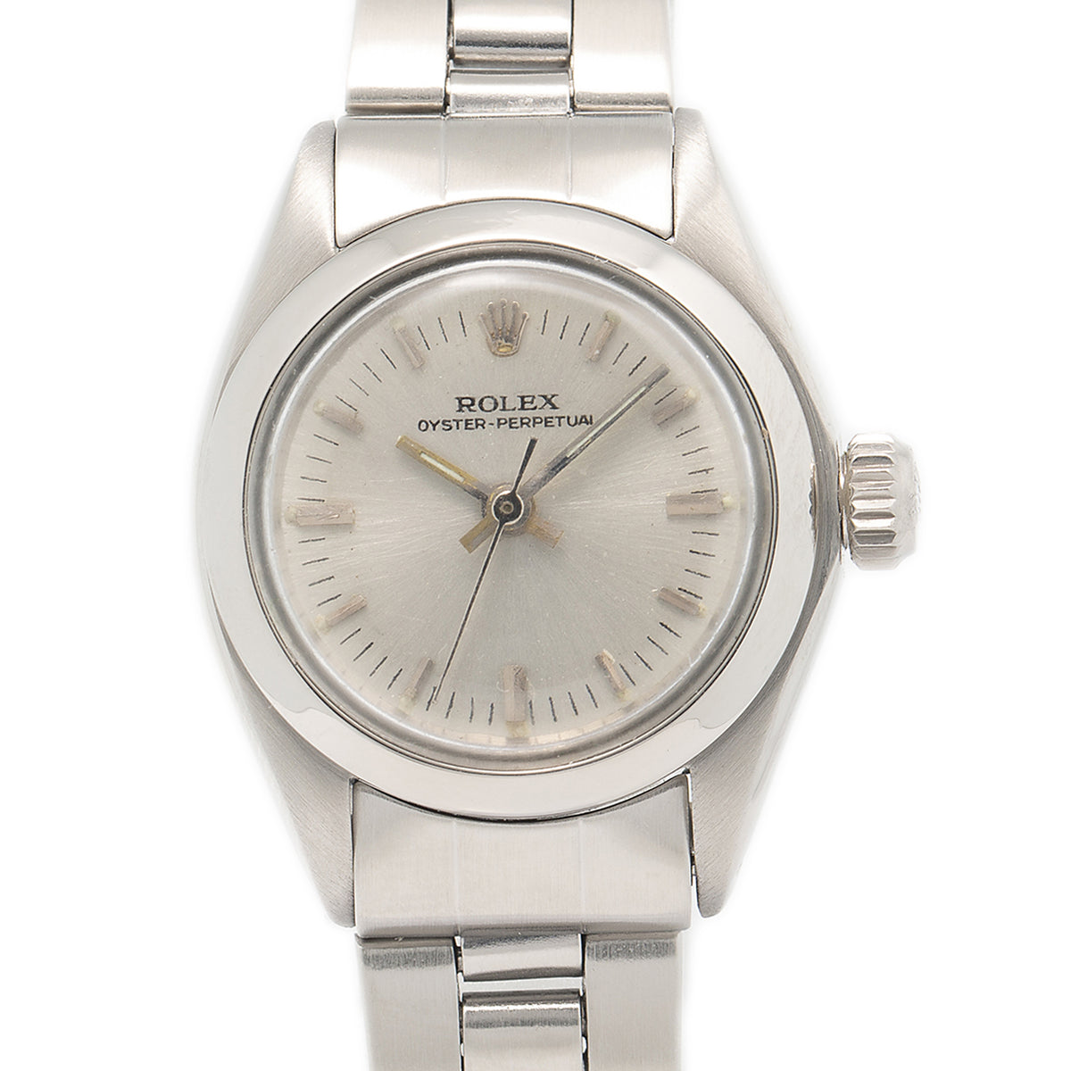 Rolex Oyster Perpetual 6718 SS Oyster Automatic Silver Dial Ladies Watch 24mm