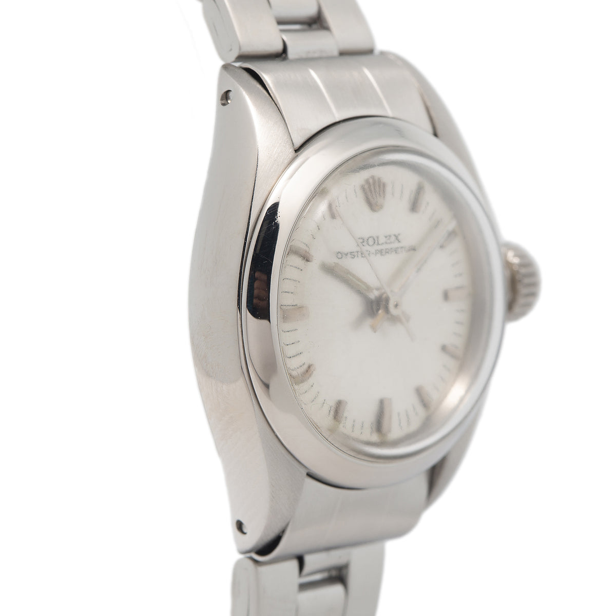 Rolex Oyster Perpetual 6718 SS Oyster Automatic Silver Dial Ladies Watch 24mm