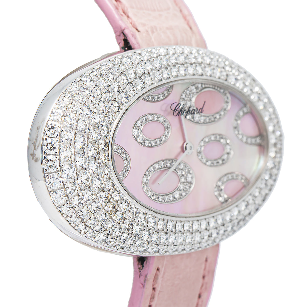 Chopard Classique 139109-1003 Factory Diamond Bezel Pink Dial Lady Watch 45mm