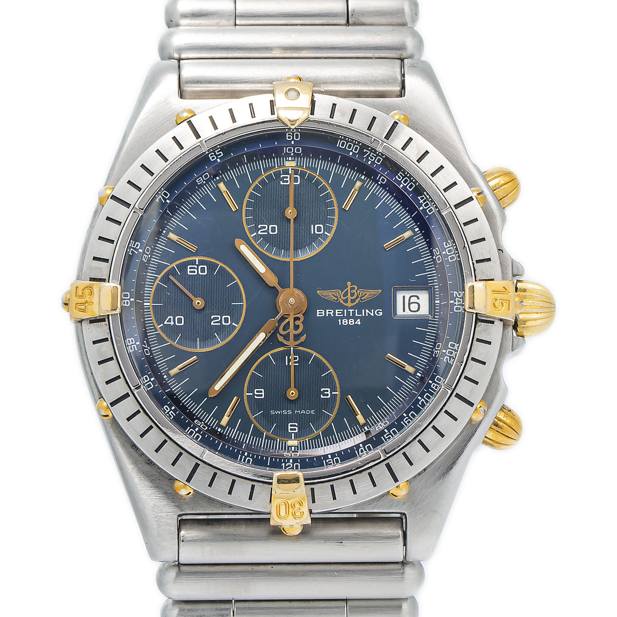 Breitling Chronomat B13048 Bullet Complete Blue Dial Automatic Men's Watch 40mm