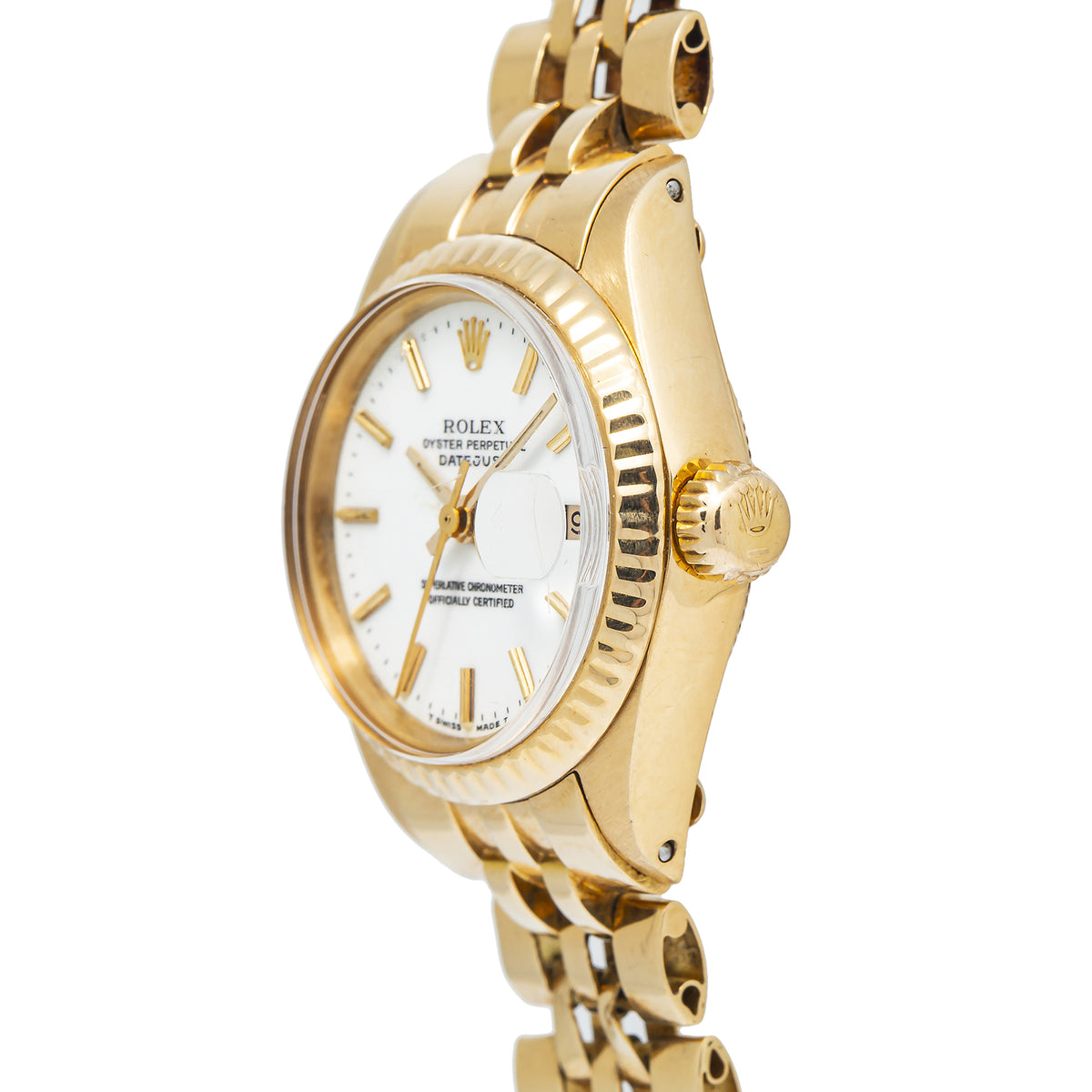 Rolex Datejust 6917 Jubilee 18K Yellow Gold White Dial Ladies Watch 26mm