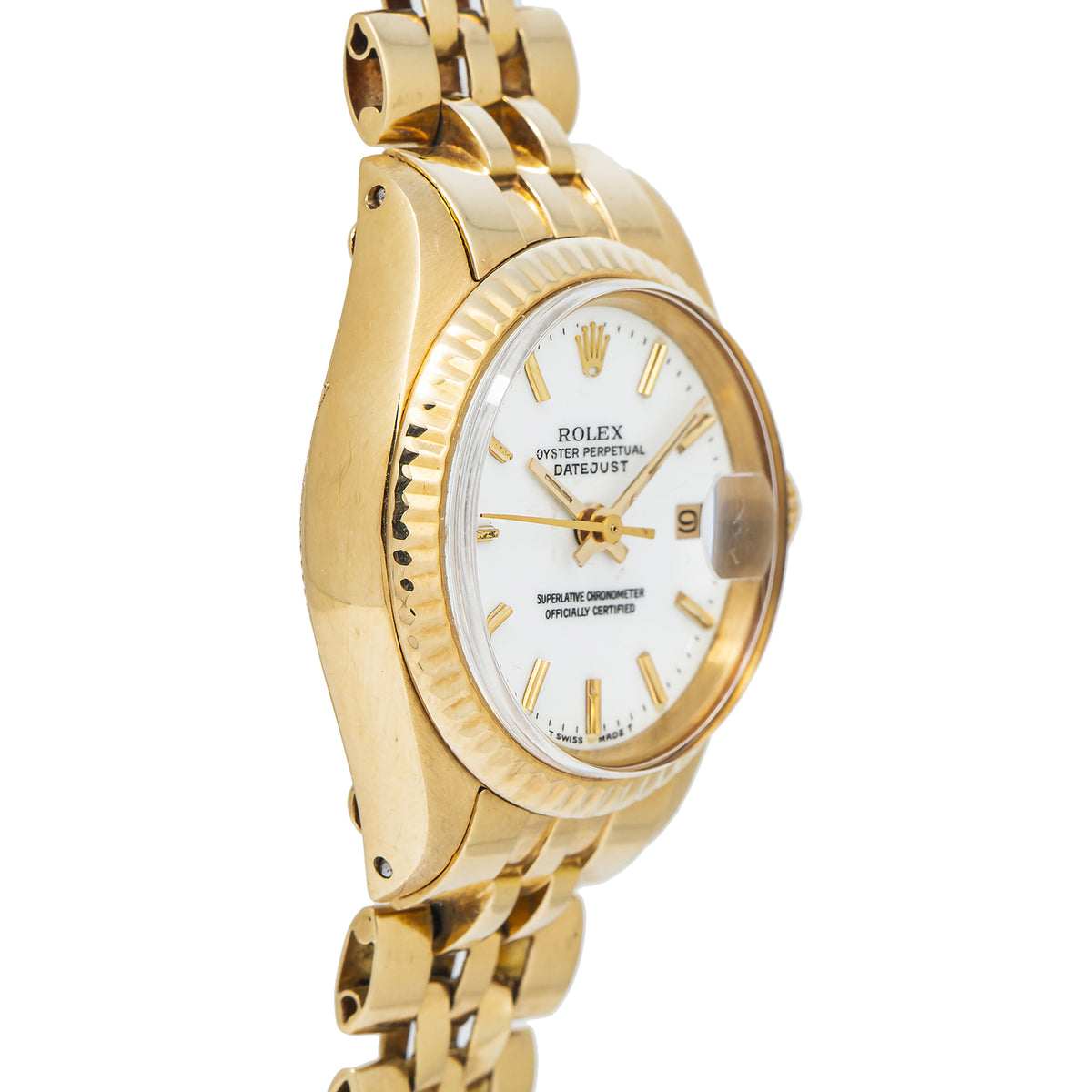 Rolex Datejust 6917 Jubilee 18K Yellow Gold White Dial Ladies Watch 26mm