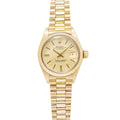 Rolex Datejust 6917 18k Yellow Gold President Champagne Dial Ladies Watch 26mm