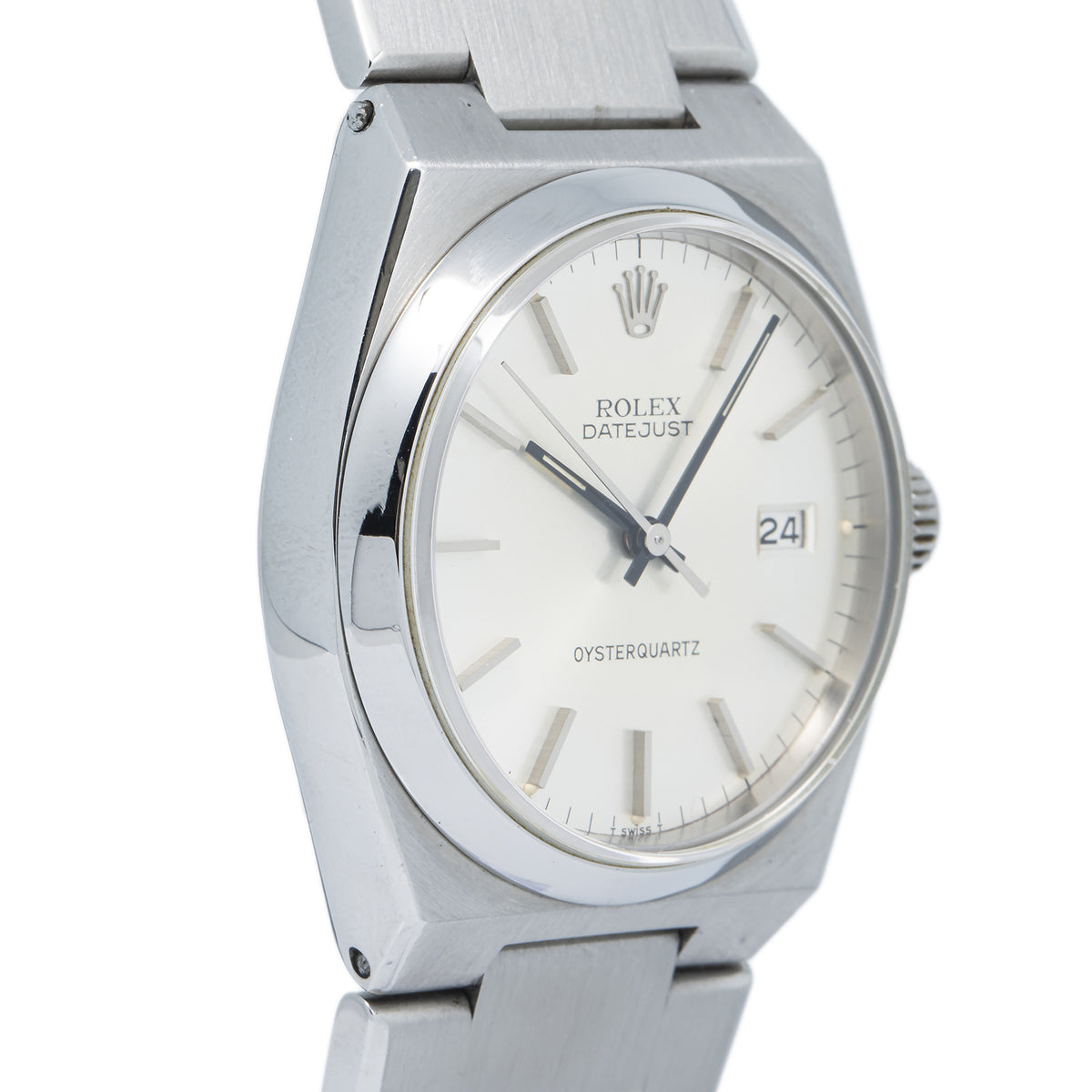 Rolex Datejust 17000 Oyster Quartz Stainless Steel Silver Dial Men's Watch 36mm