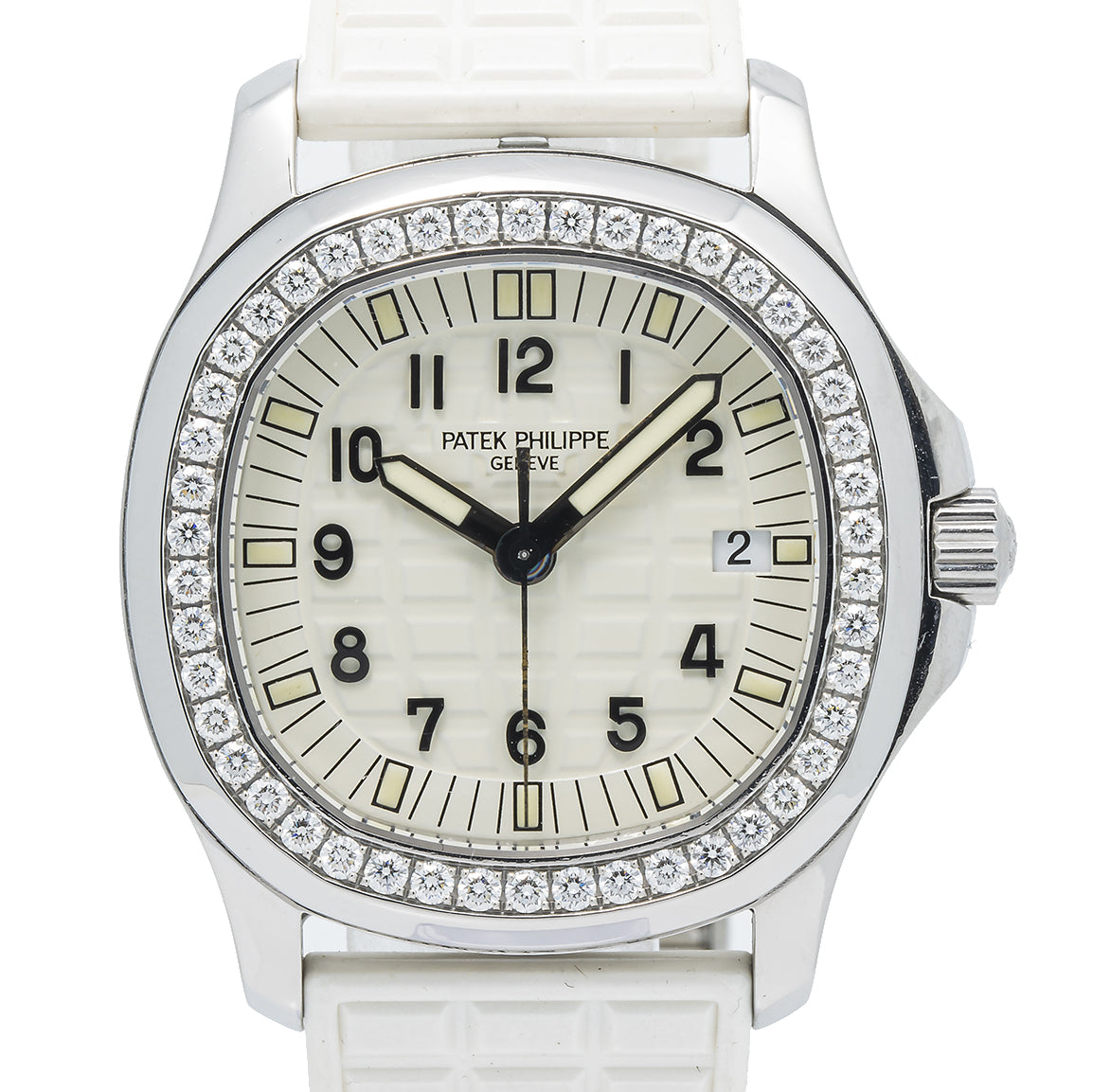 Patek Philippe Aquanaut Luce 5067A SS Quartz White Dial Diamond Lady 35mm