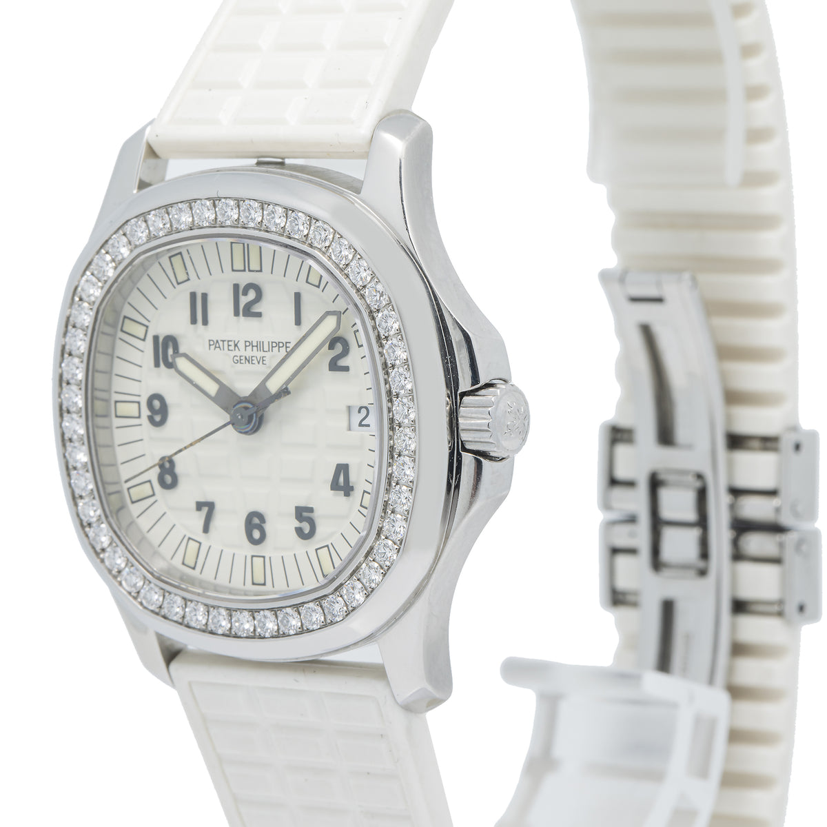 Patek Philippe Aquanaut Luce 5067A SS Quartz White Dial Diamond Lady 35mm