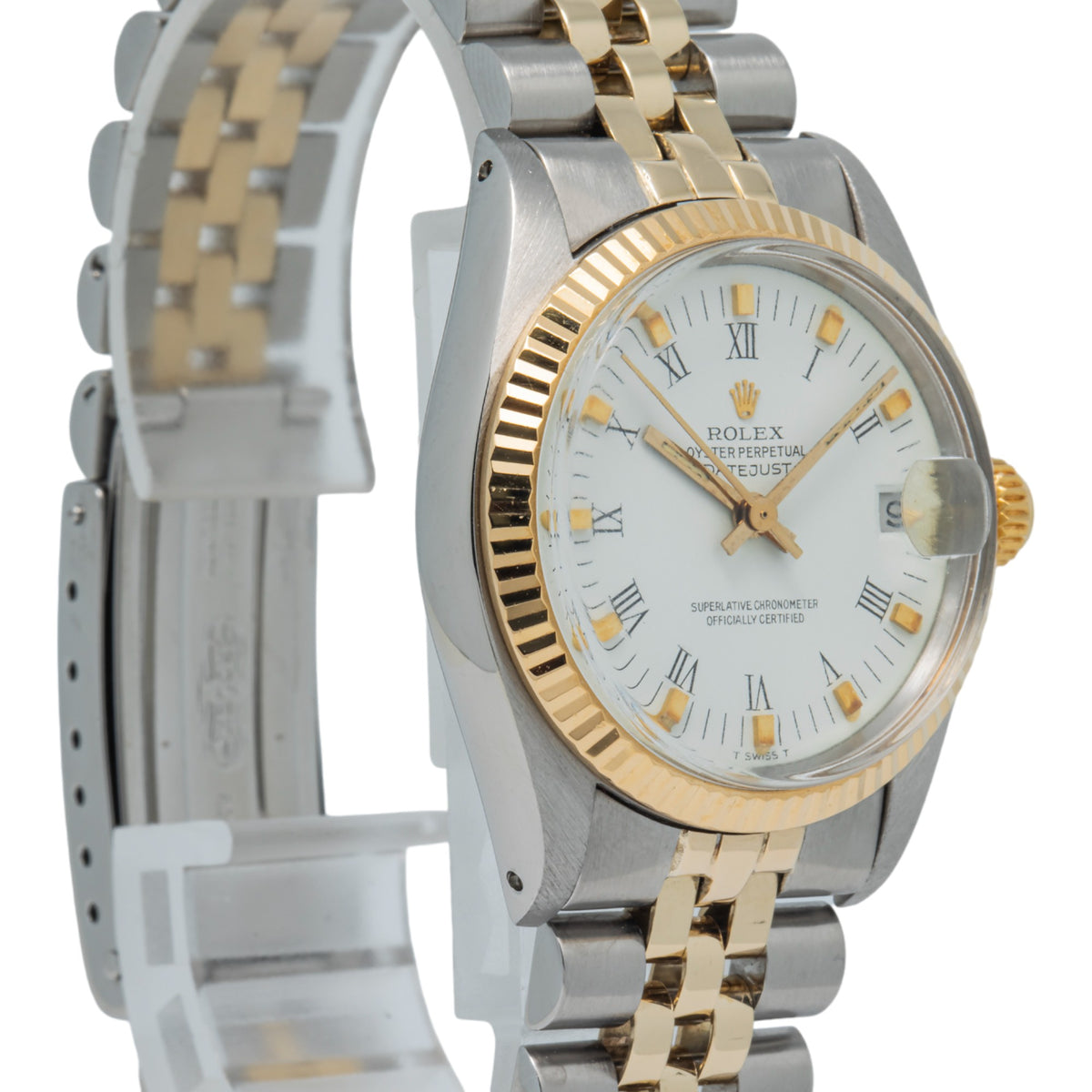 Rolex DateJust 6827 Converted 18k TwoTone Jubilee Auto Midsize Ladies Watch 31mm