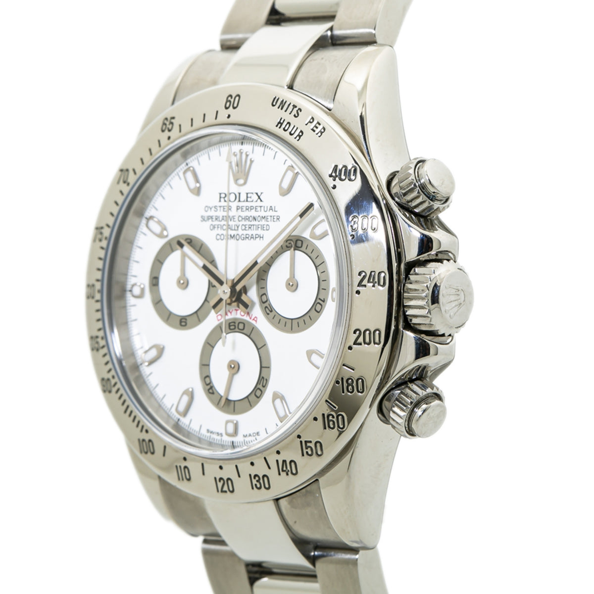 Rolex Daytona 116520 Cosmograph 2010 Card White Dial Stainless Mens Watch 40MM