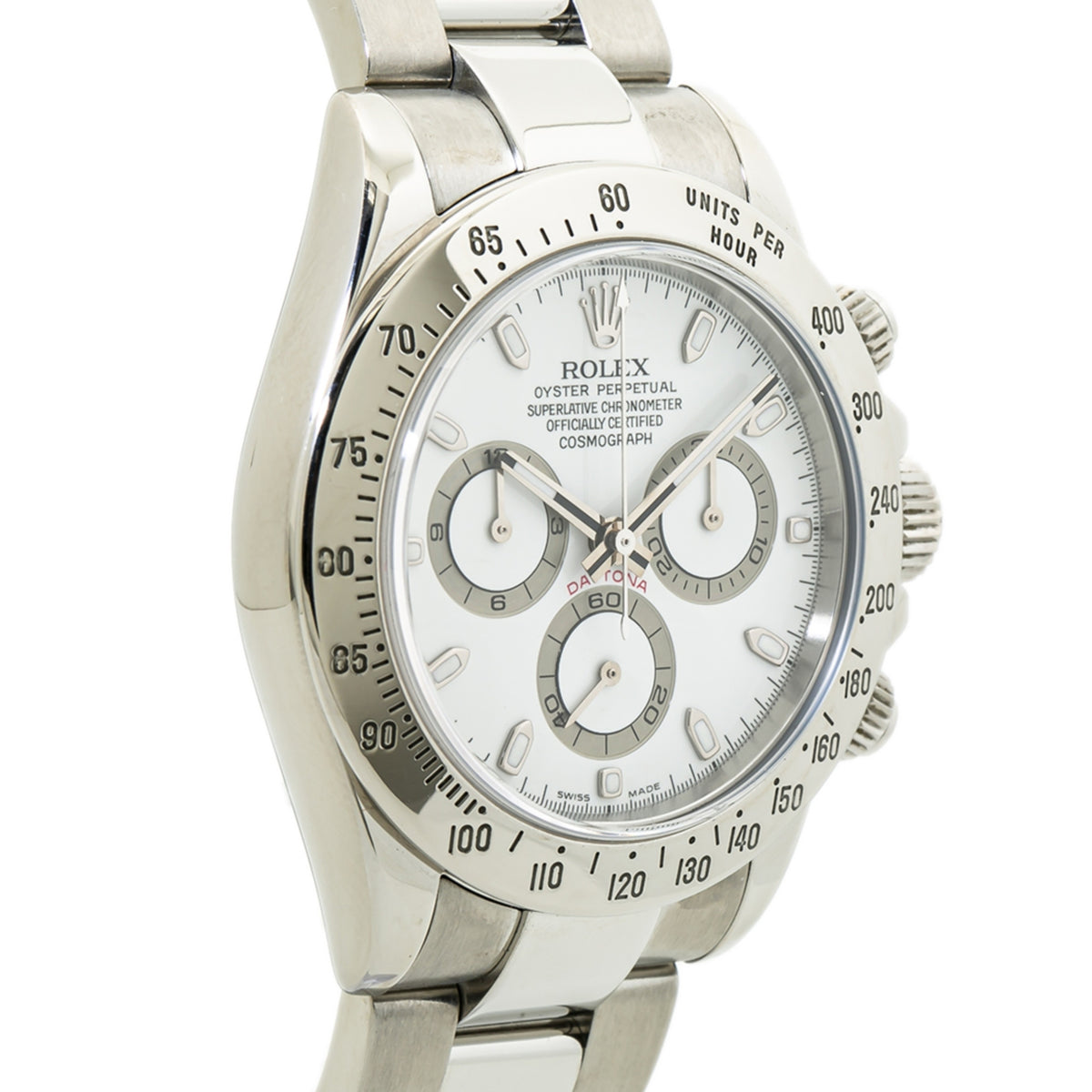 Rolex Daytona 116520 Cosmograph 2010 Card White Dial Stainless Mens Watch 40MM