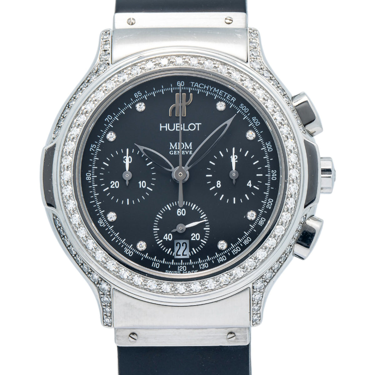 Hublot Elegant MDM 1640.1.024 Factory Diamond Black Quartz Unisex Watch 37mm