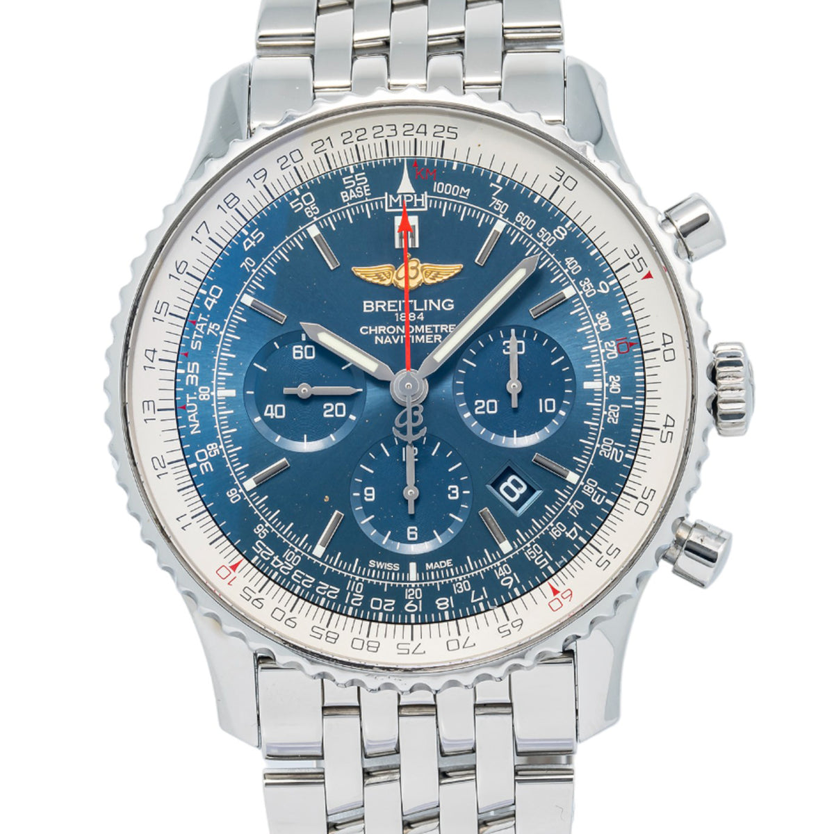 Breitling Navitimer AB012721 Complete 2018 Stainless Blue Dial Men's 46mm