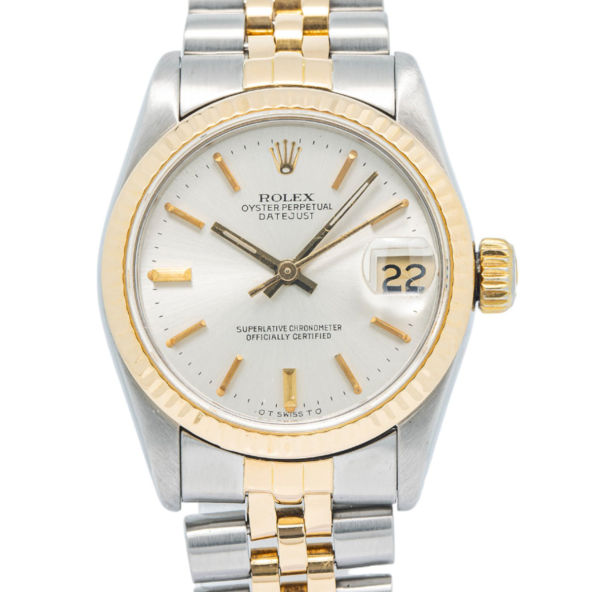 Rolex DateJust 68273 18K Two Tone Jubilee Silver Dial Automatic Lady Watch 31mm