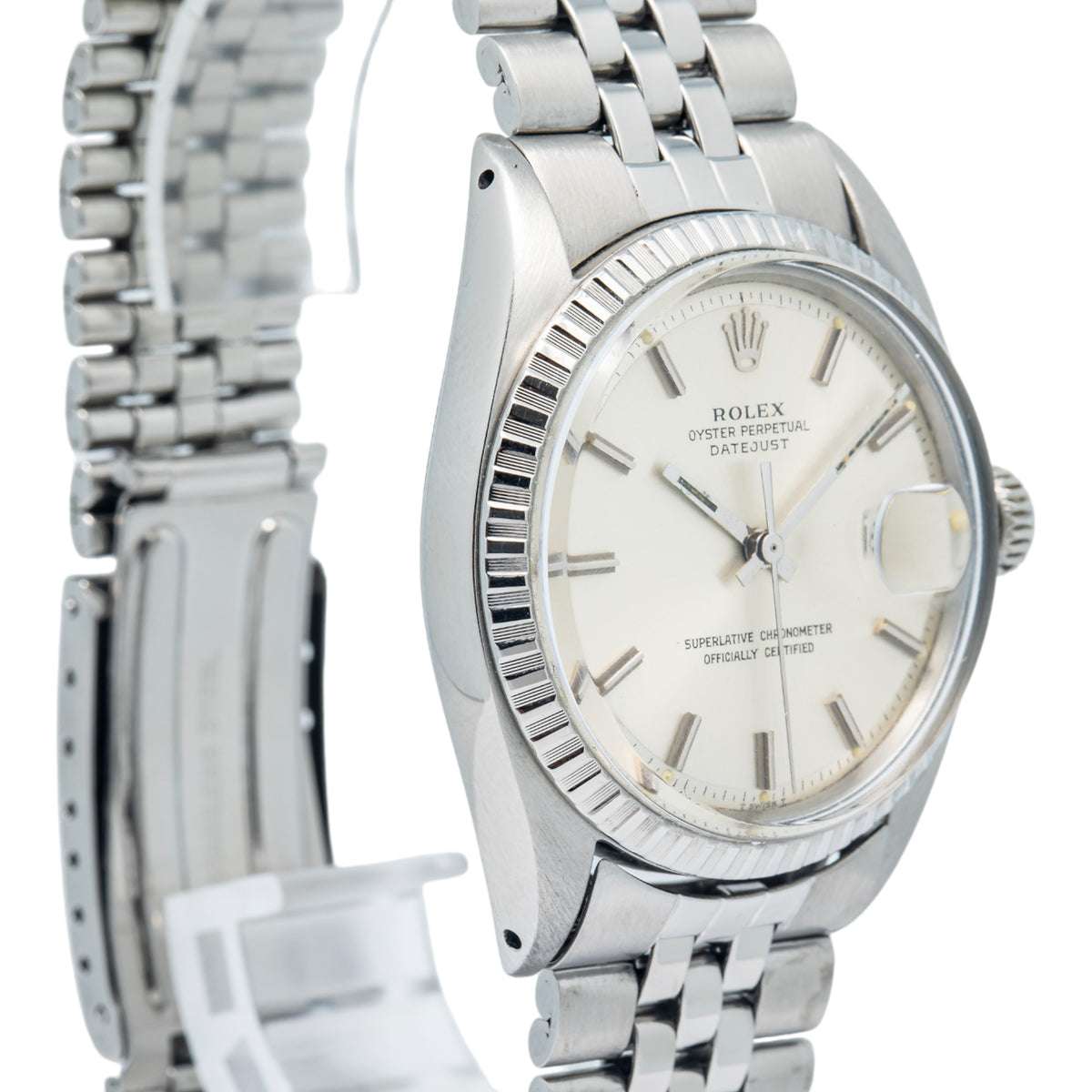 Rolex DateJust 1603 Stainless Steel Jubilee Silver Dial Automatic Men Watch 36mm